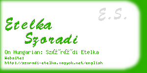 etelka szoradi business card